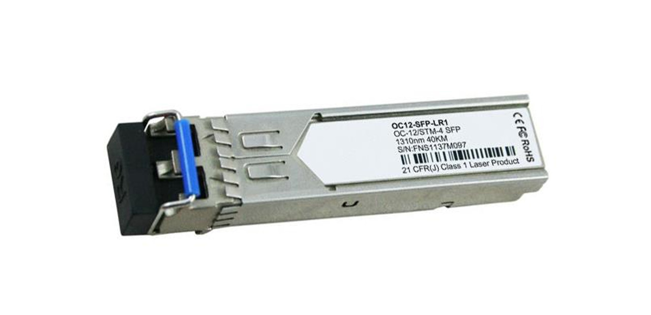 OC12-SFP-LR1-ALCATEL Alcatel-Lucent 622Mbps OC-12/STM-4 LR-1 Single-mode Fiber 40km 1310nm Duplex LC Connector SFP Transceiver Module for Foundry Compatible