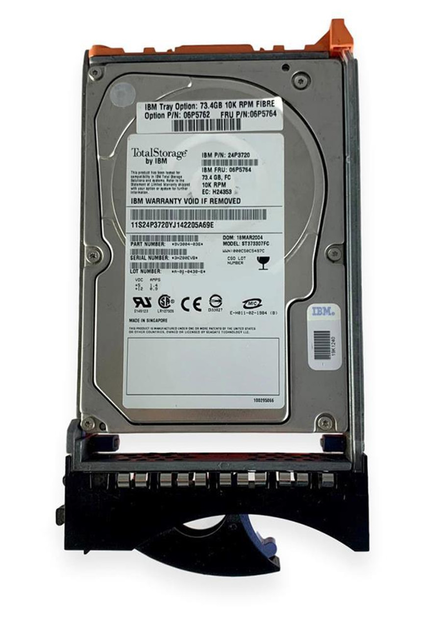 06P576201UK IBM 73GB 10000RPM Fibre Channel 2Gbps 16MB Cache 3.5-inch Internal Hard Drive