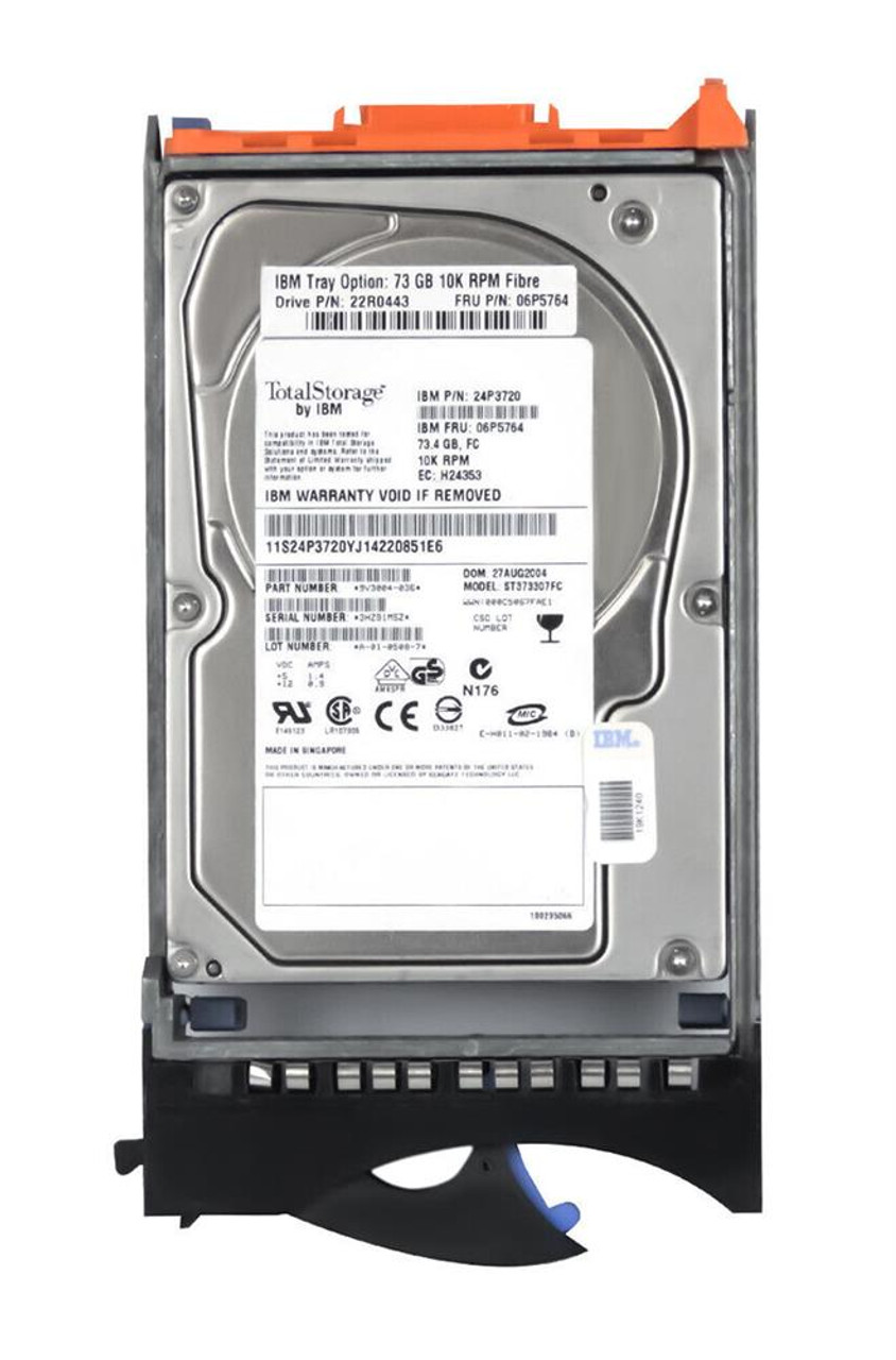 06P5764-06 IBM 73GB 10000RPM Fibre Channel 2Gbps 16MB Cache 3.5-inch Internal Hard Drive