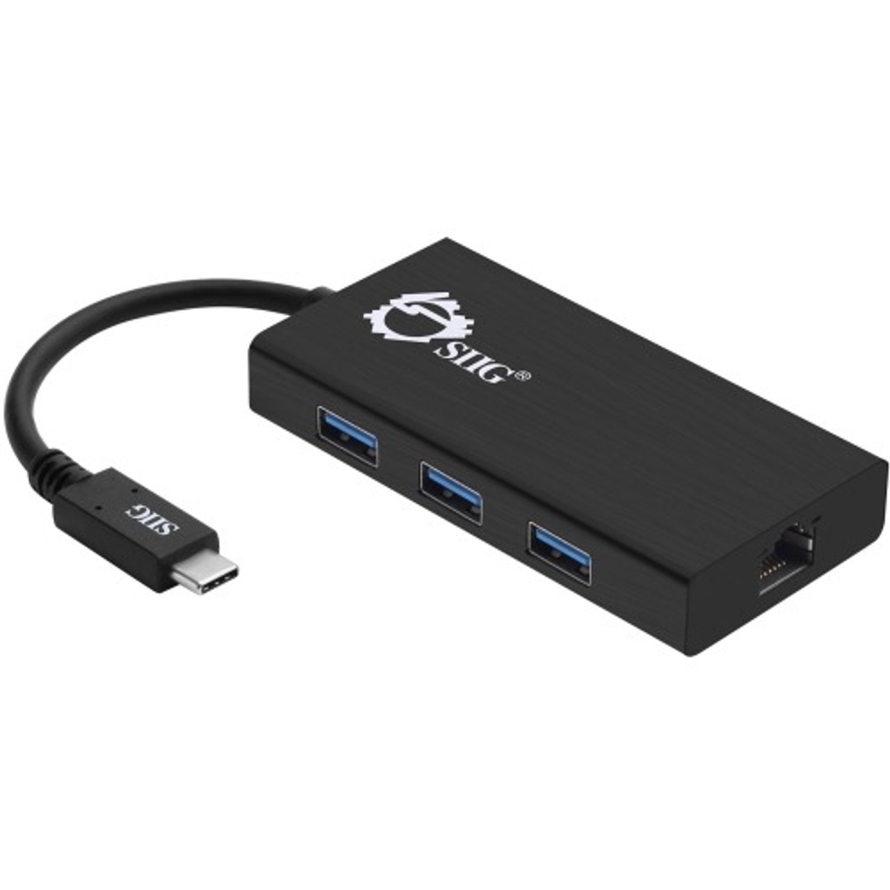 JU-H30D11-S1 SIIG USB-C to USB 3.0 Hub & Gigabit Ethernet LAN Adapter USB Type C External 3 USB Port(s) 1 Network (RJ-45) Port(s) 3 USB 3.0 Port(s) PC, Mac