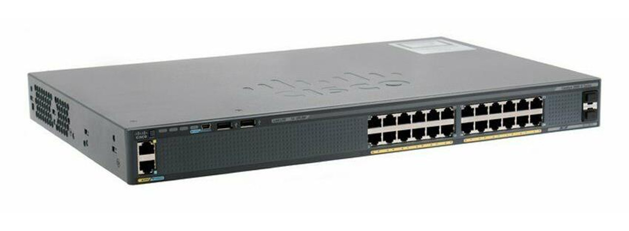 WS-C2960X-24TS-IN Cisco Catalyst 2960-X 24 GigE 4 x 1G SFP LAN Base  (Refurbished)