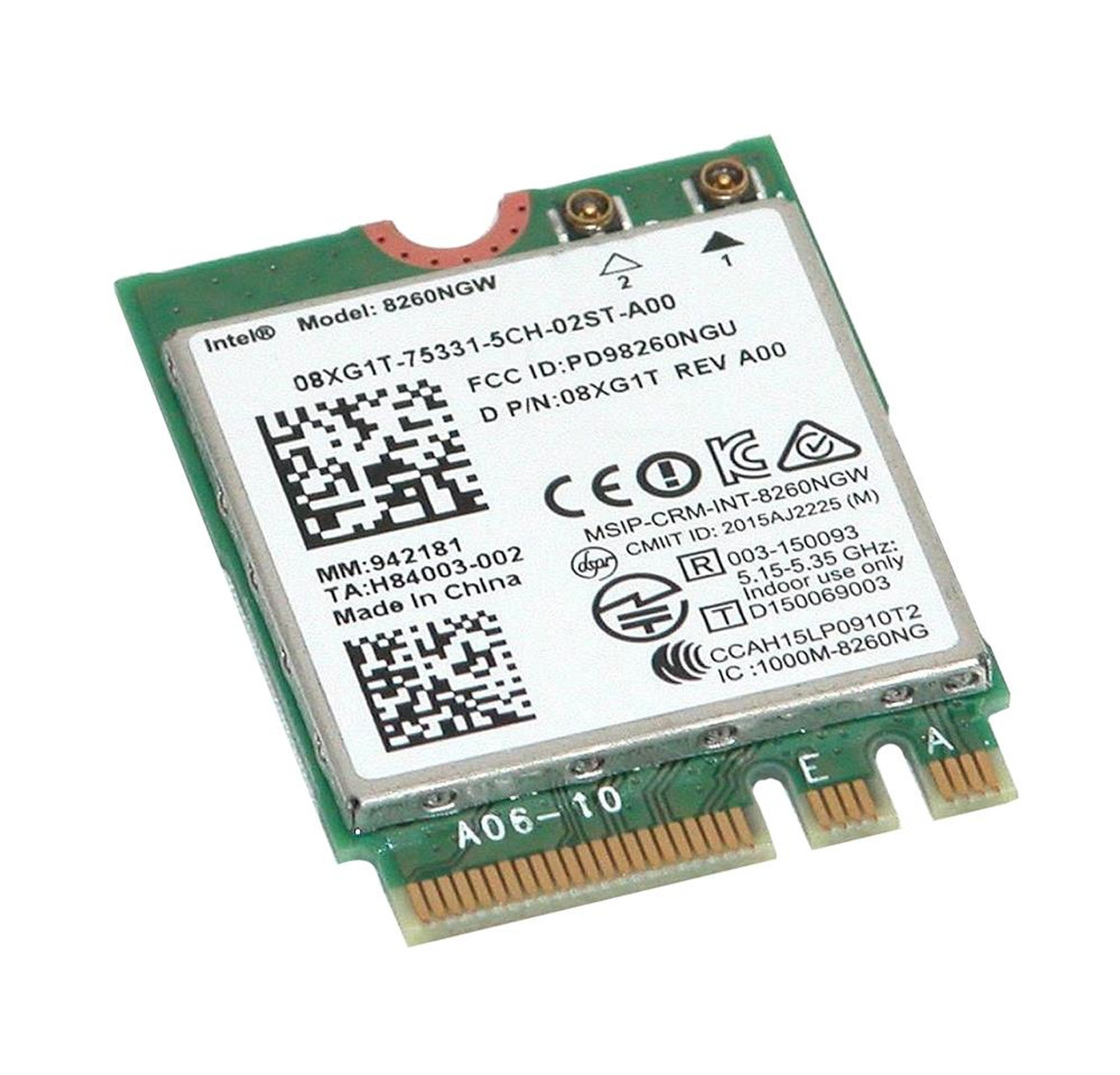 8XG1T Dell Dual-Band 802.11 ac/a/b/g/n Mini PCI-Express Wireless G Network Card