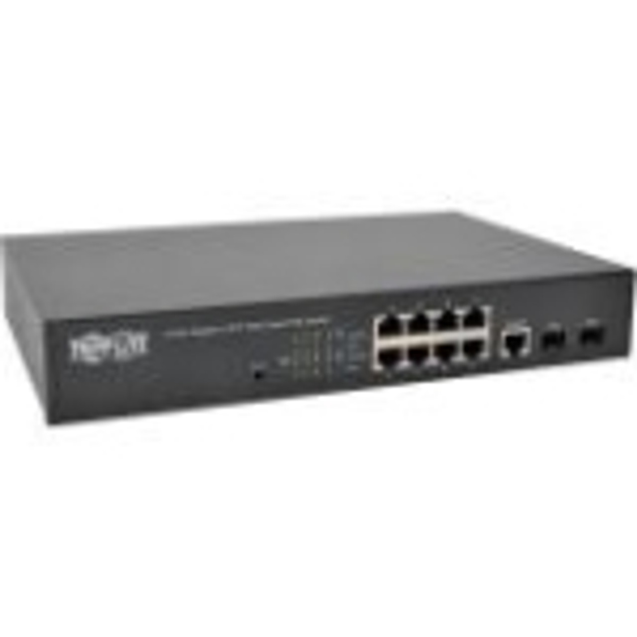 NGS8C2POE TrippLite 8-Ports Gigabit Ethernet Switch L2 Managed w/ PoE 10/100/1000Mbps 8 x Gigabit Ethernet Network 2 x Gigabit Ethernet Expansion Slo
