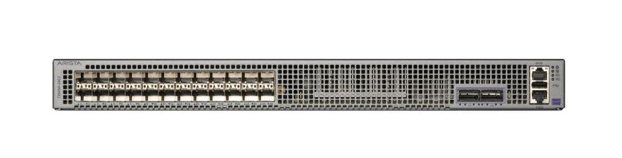 DCS-7020SRG-24C2-F HP Arista 7020SR 24-Ports 10Gbps SFP+ and 2-Ports 100Gbps Switch with IPSec front-to-rear air 2xAC 2xC13-C14 cords (Refurbished)