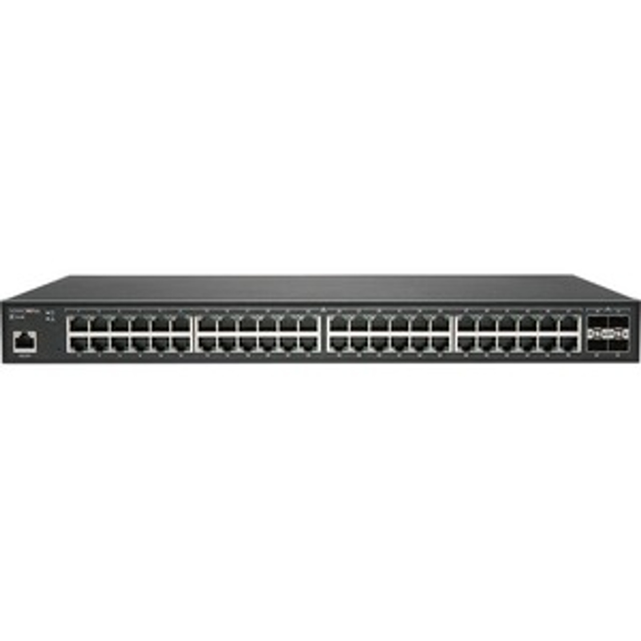 02-SSC-2465 SonicWall Switch SWS14-48 - 52 Ports - Manageable - 2 Layer Supported - Modular - 54 W Power Consumption - Optical Fiber, Twisted Pair - 1U High -