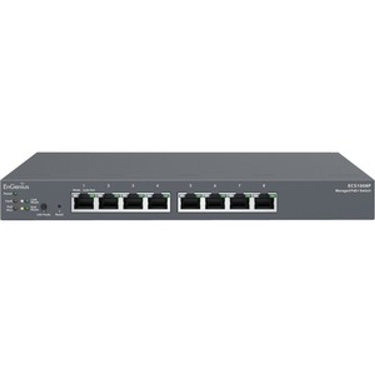 ECS1008P EnGenius Cloud Managed 55W PoE 8 Port Network Switch - 8 Ports - Manageable - 3 Layer Supported - Twisted Pair - Wall Mountable, Desktop - 2 Year