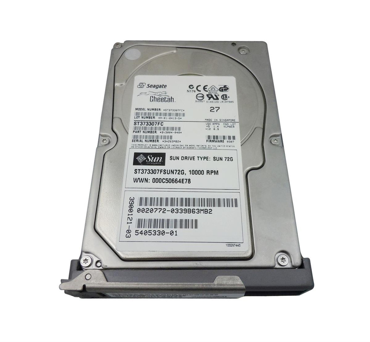 ST373307FSUN72G Sun 73GB 10000RPM Fibre Channel 2Gbps 8MB Cache 3.5-inch Internal Hard Drive for Fire Server