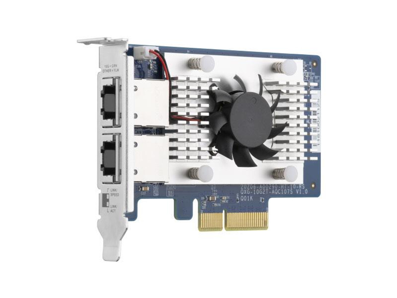 QXG-10G2T-107 QNAP 10 GbE Network Expansion Card - PCI Express 2.0 x4 - 2 Port(s) - 2 - Twisted Pair - 10GBase-T - Plug-in