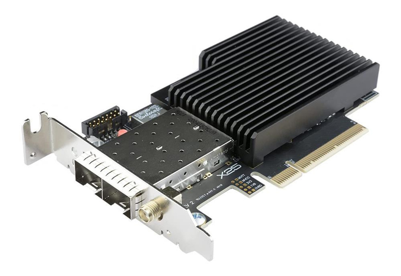 NXN-K3P-2X= Cisco Nexus X25 25Gigabit Ethernet Card - PCI Express 3.0 x8 - 2 Port(s) - Optical Fiber - 25GBase-SR, 25GBase-LR, 25GBase-CR - Plug-in