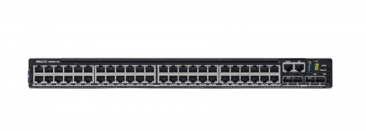 210-ASPD Dell EMC PowerSwitch N2248X-ON Ethernet Switch - 48 Ports - Manageable - 3 Layer Supported - Modular - Twisted Pair, Optical Fiber - 1U High -