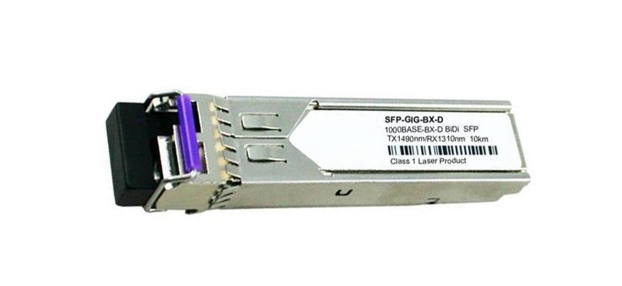 SFP-GIG-BX-D-80 Alcatel-Lucent 1.25Gbps 1000Base-BX-D Single-mode Fiber 80km 1490nmTX/1310nmRX LC Connector SFP Transceiver Module (Refurbished)