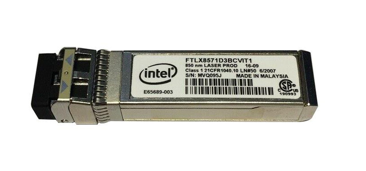 E65689-003 Intel 1Gbps 1000Base-SX/SR Multi-mode Fiber 300m 850nm Duplex LC Connector SFP+ Transceiver Module