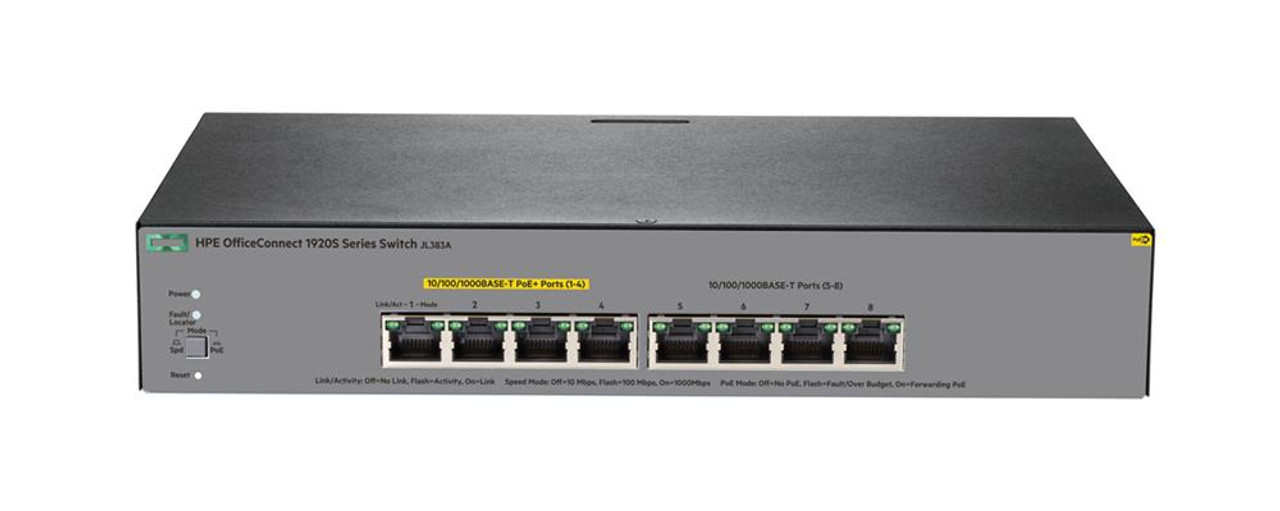 JL383A#B2C HPE 1920S 8G PPoE+ 65W Switch (Refurbished)