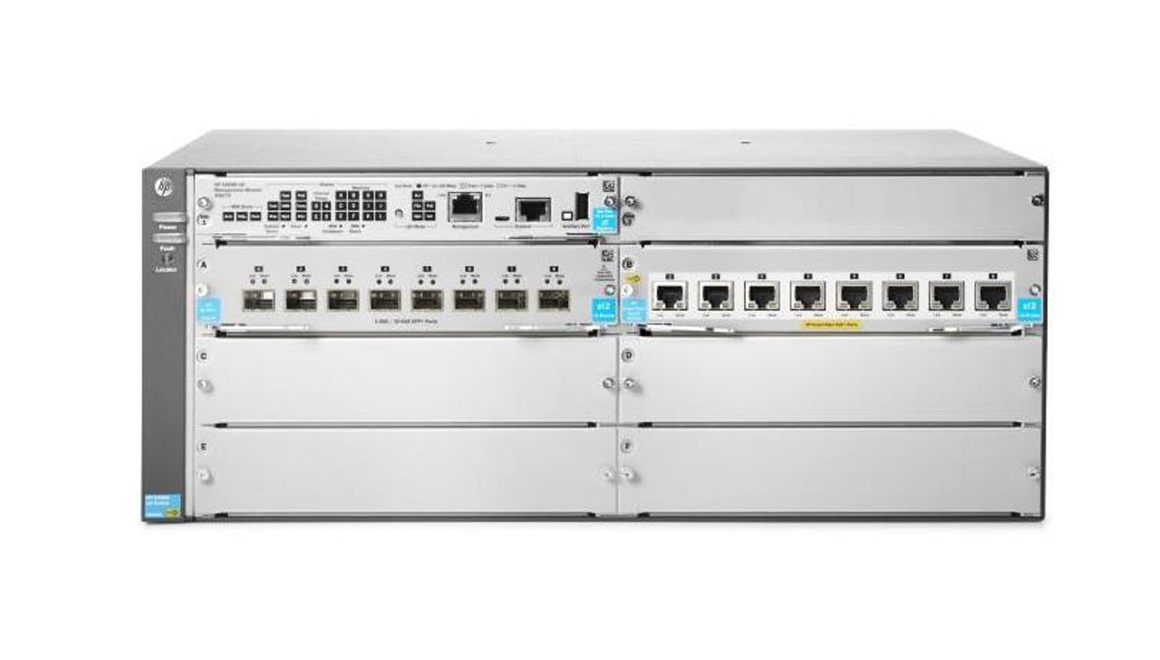 JL002A#0D1 HP Aruba 5406R 8XGT 8-Ports Gigabit Ethernet PoE+/8SFP+ v3 zl2 Switch (Refurbished)
