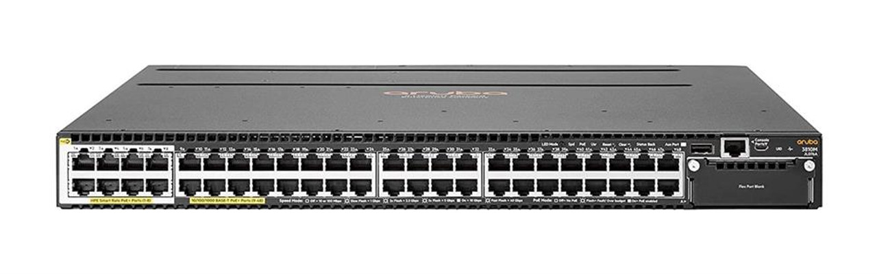 JL076A#0D1 HP Aruba 3810M 48-Ports 40G 8SR PoE+ 1-slot Switch (Refurbished)