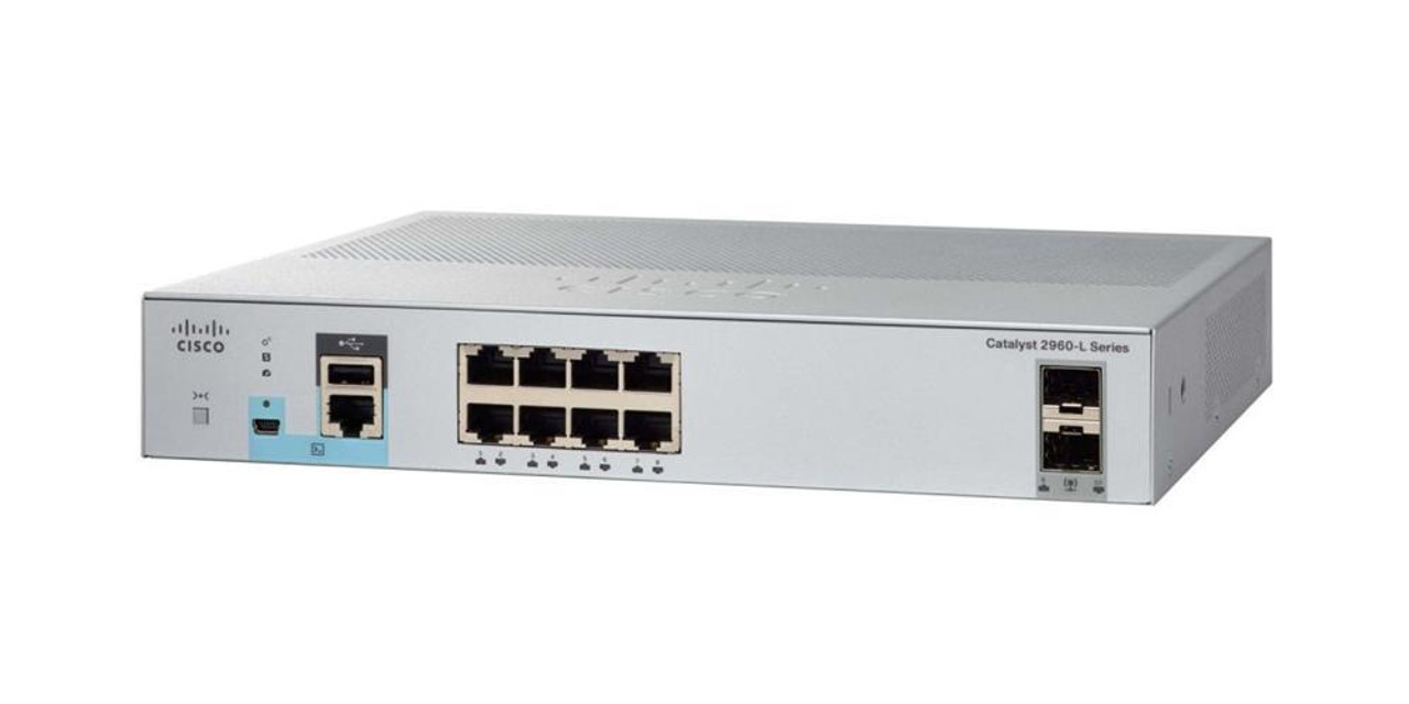 WS-C2960L-8TS-LL= Cisco Catalyst 2960l 8-Ports Gige 2 X 1g Sfp Lan Lite  (Refurbished)