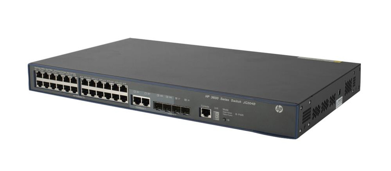 JG304B HP 3600-24 v2 SI Fast Ethernet Switch 24 Network 4 Expansion Slot 2 Network Manageable Twisted Pair Optical Fiber 3 Layer Supported 1U High