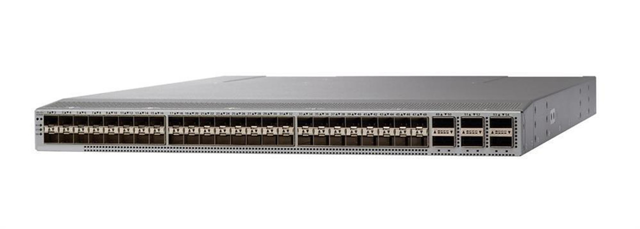 N9K-C93180YC-FX Cisco Nexus 93180YC-FX 48-Ports 10 Gigabit Ethernet Expansion Slots 10GBase-X Manageable Layer3 Rack-mountable 1U Modular Switch with 54x SFP+ and
