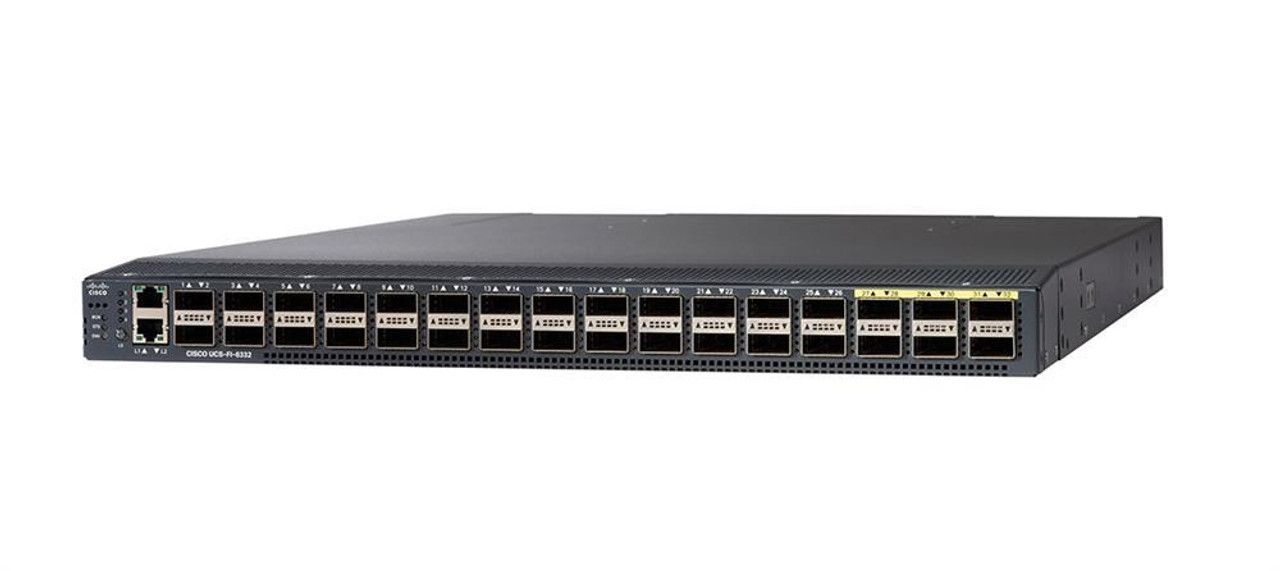 HX-FI-6332-16UP Cisco 40-Fiber Channel Ports 1-RJ-45 Port Manageable Rack-Mountable 1U Fibre Channel Switch with QSFP+ Expansion Slot (Refurbished)