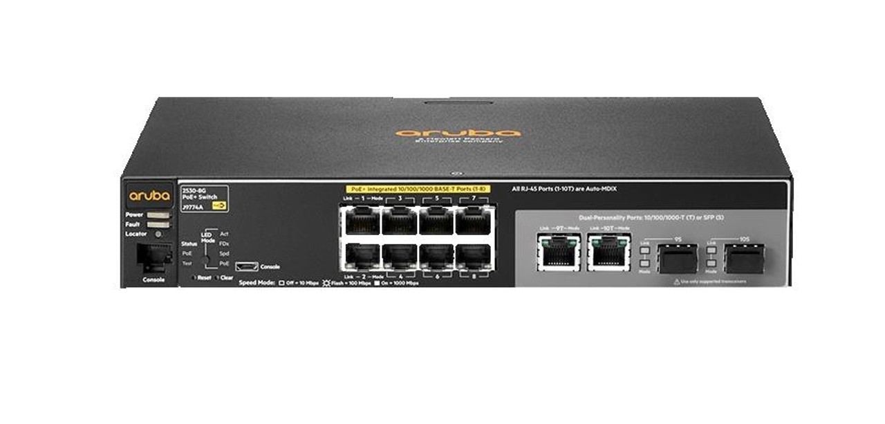 J9774ACM#ABA HPE Aruba CM 2530 8G PoE+ Switch (Refurbished)