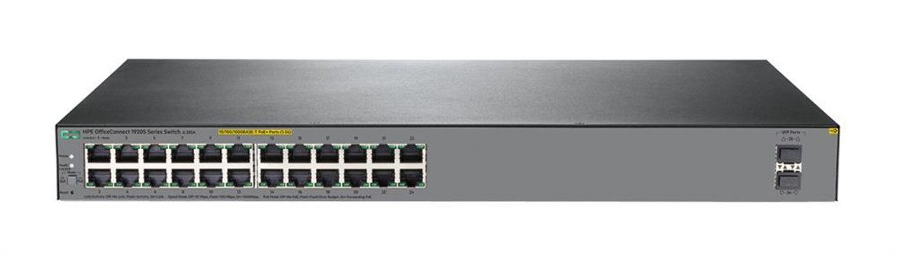 JL385A#0D1 HPE 1920S 24G 24-Ports 2SFP PoE+ 370W Switch (Refurbished)