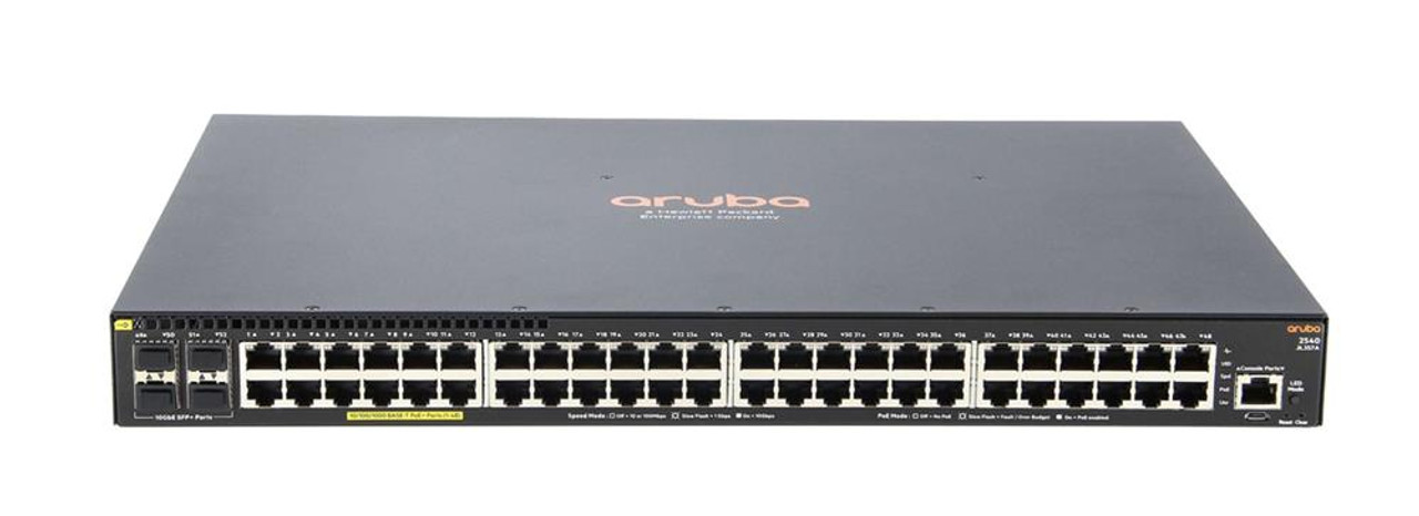 JL357A#0D1 HP Aruba 2540 48G 48-Ports PoE+ 4SFP+ Switch (Refurbished)