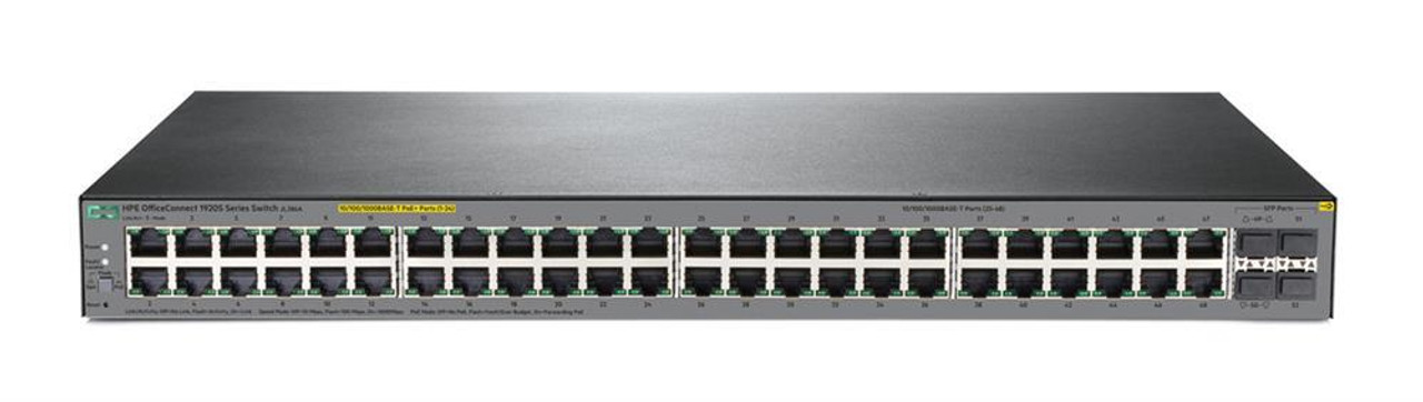 JL386A#B2B HPE 1920S 48-Ports 48G 4SFP PPoE+ 370W Switch (Refurbished)