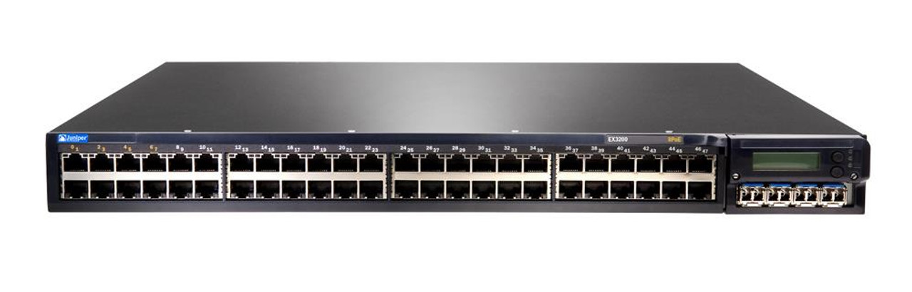 EX3200-48T-B Juniper EX 3200 48-Ports 10/100/1000Base-T (8 PoE ports)  Network Switch with 320W AC PSU (Refurbished)