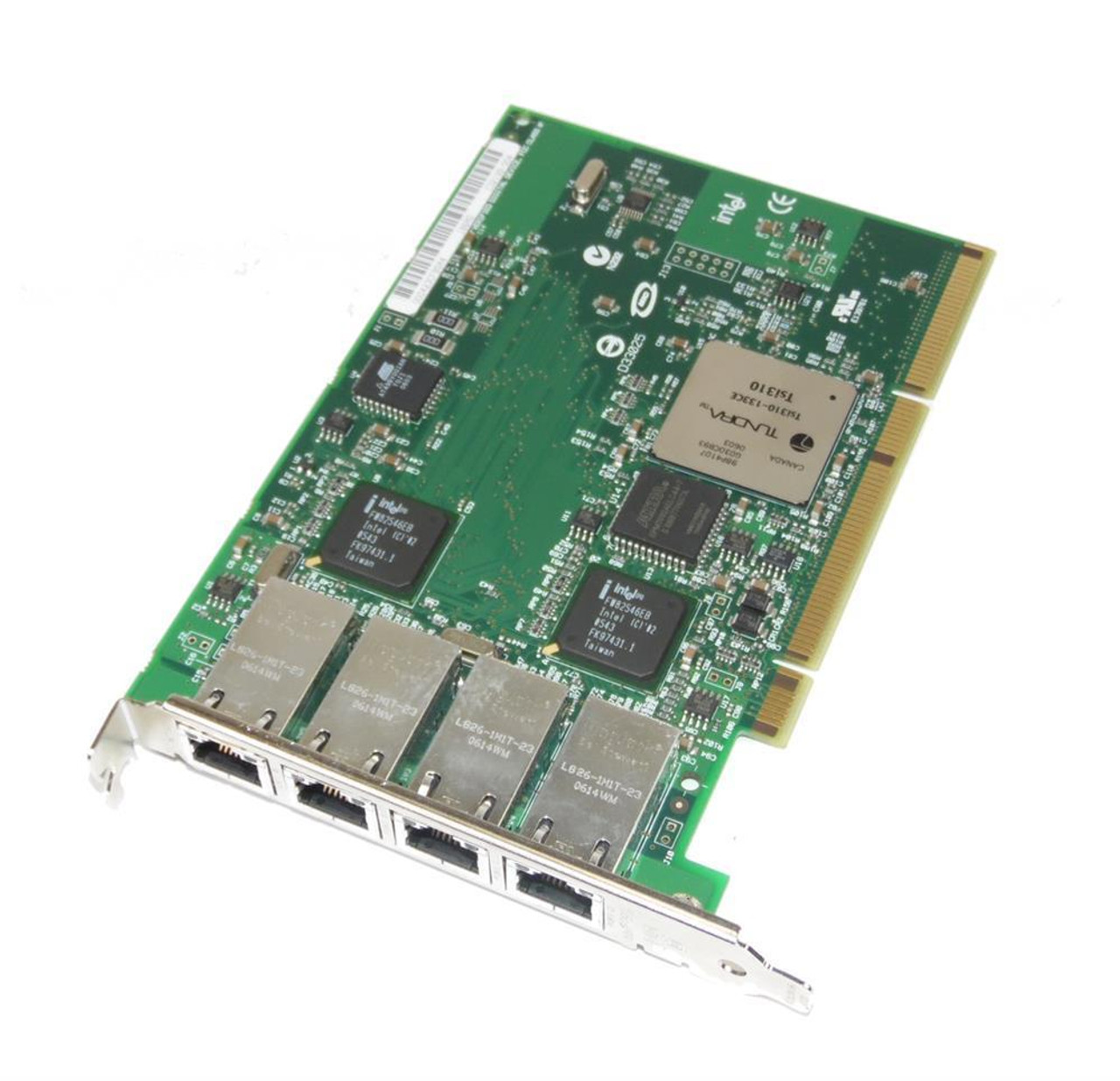 PWLA8494MTG3P20 Intel PRO/1000 MT Quad-Ports RJ-45 1Gbps 10Base-T/100Base-TX/1000Base-T Gigabit Ethernet PCI-X Server Network Adapter