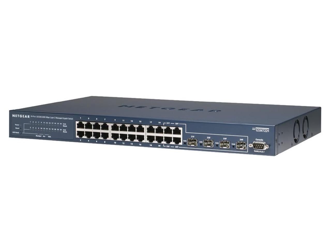 GSM7224 NetGear ProSafe 24-Ports 10/100/1000Mbps Layer 2 Managed Gigabit Ethernet Switch (Refurbished)