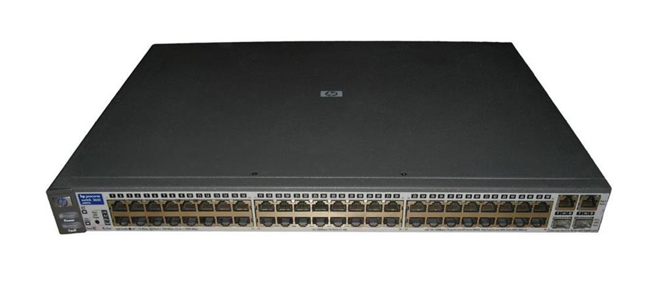 J4899A#ABB HP ProCurve Switch 2650 48-Ports EN Fast EN 10Base-T 100Base-TX + 2x10/100/1000Base-T/SFP (mini-GBIC) 1U Rack-Mountable Stackable (Refurbis
