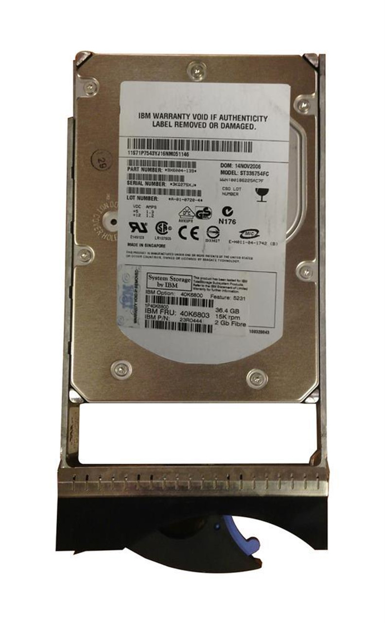 40K6800-01-UK IBM 36.4GB 15000RPM Fibre Channel 2Gbps Hot Swap E-DDM 3.5-inch Internal Hard Drive