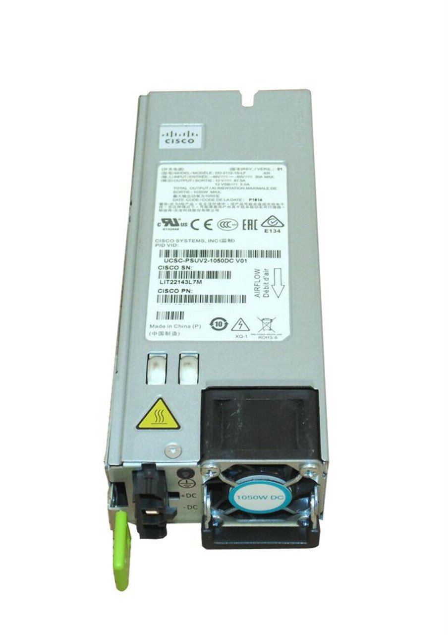 UCSC-PSUV2-1050DC= Cisco 1050-Watt 60 V DC Input Voltage 12 V DC Output Voltage 92% Efficiency Proprietary Power Supply (Refurbished)