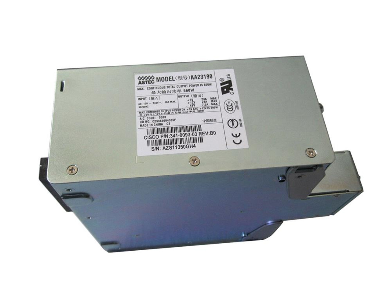 AA23190 Cisco 660-Watt 100-240V Power Supply (Refurbished)