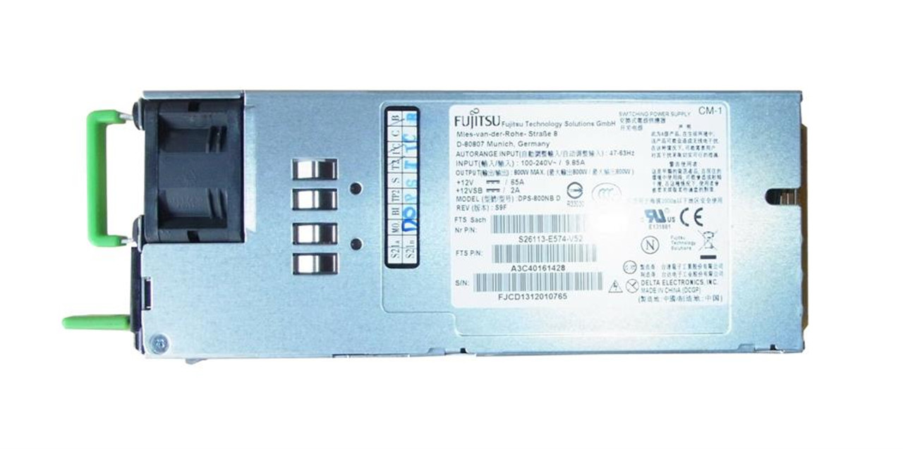 A3C40161428 Fujitsu 800-Watts Power Supply for PRIMERGY RX200 S8