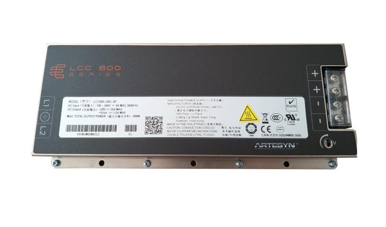 LCC600-28U-9P Artesyn 600-Watt 90-264VAC 28V O/P Term Block Switching Power Supply