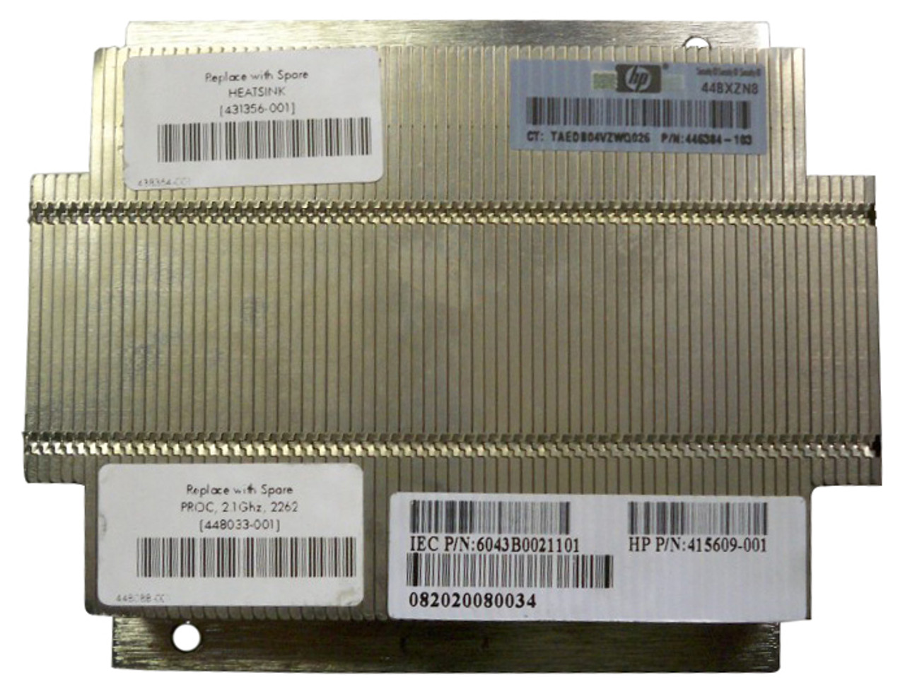 431356-001 HP CPU Heatsink Assembly for HP ProLiant DL365 G1/G5 Server