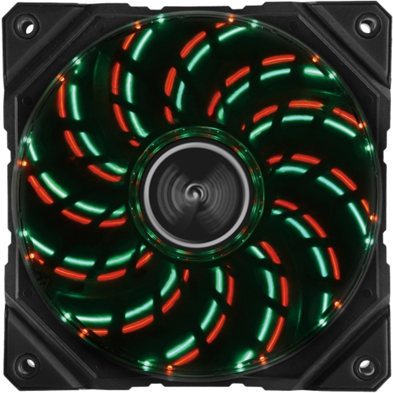 UCDFVD12P Enermax D.F.VEGAS DUO Cooling Fan 120 mm 1500 rpm61.9 CFM 22 dB(A) Noise 4-pin, 4-pin PWM, Fan Power Adapter Red, Green LED