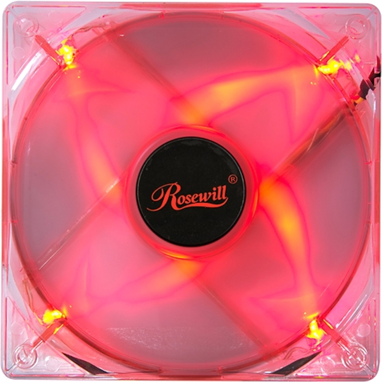 RFA-120-RL Rosewill RFA-120-RL 120mm 4 Red LEDs LED Case Fan 1 x 4.72-inch 2000 rpm Sleeve Bearing