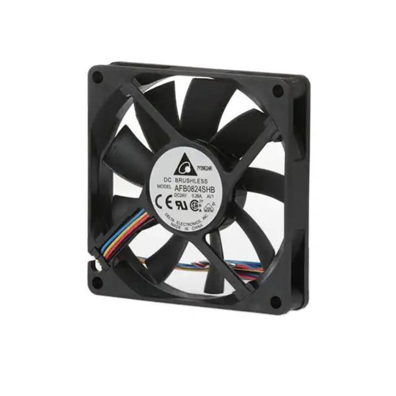 AFB0824SHBAV1 Delta 80x15mm 24VDC Wire Axial DC Fan