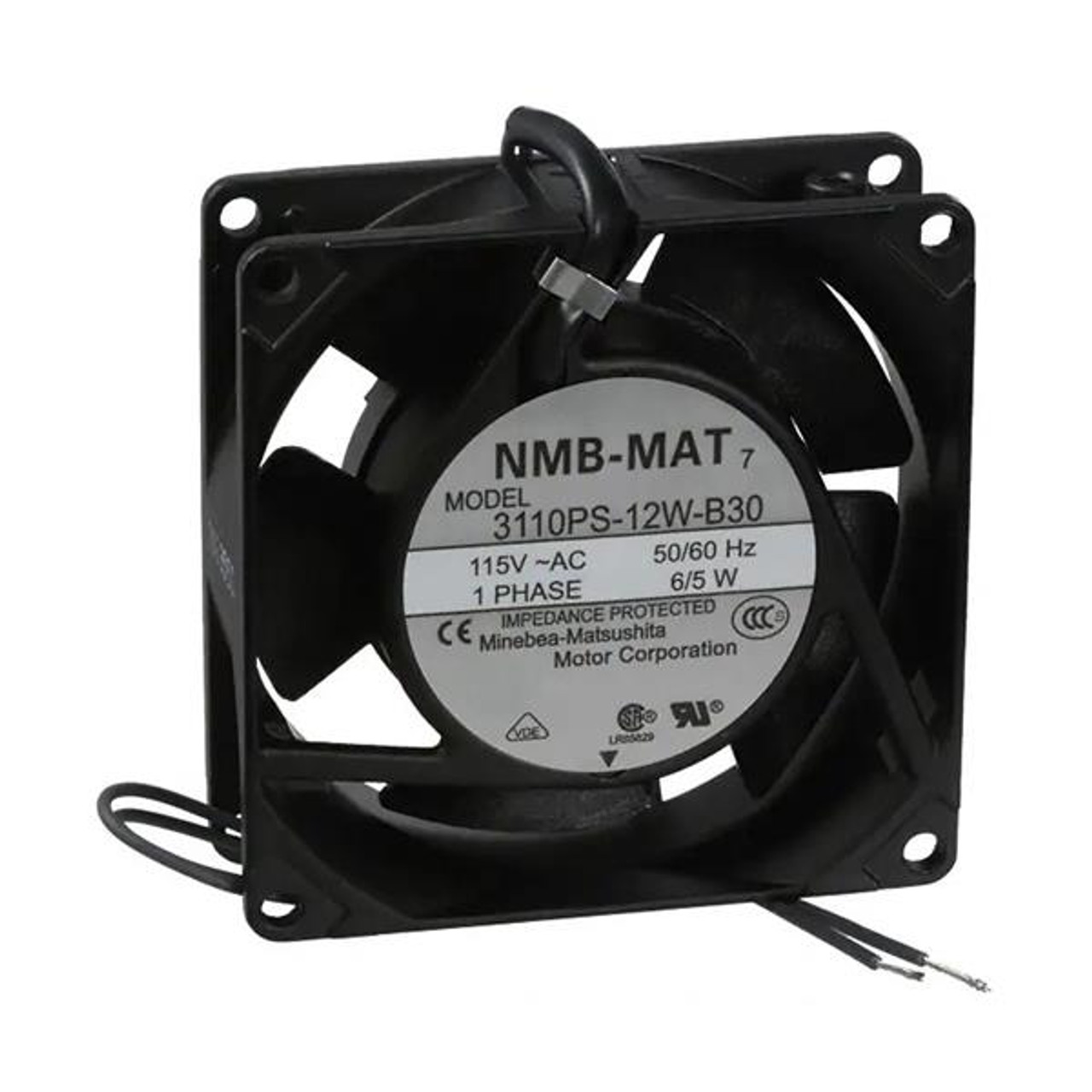 3110PS-12W-B30-A00 NMB Technologies 80x25mm 115VAC Wire AC Fan