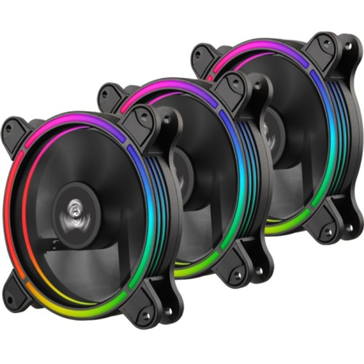 UCTBRGB12-BP3 Enermax T.B. RGB Cooling Fan 1500 rpm47.5 CFM 22 dB(A) Noise Dual Ball Bearing, Twister Bearing 6-pin RGB LED 18.3 Year Life