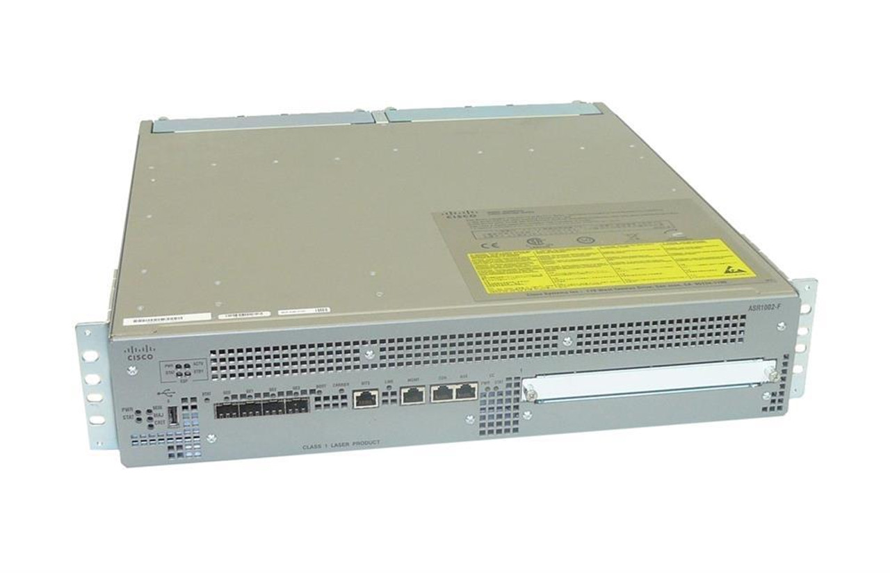 ASR1002-F Cisco 1002-Fixed Aggregation Services Router 1x Embedded Service Processor, 4 x SFP (mini-GBIC), 1 x Shared Port Adapter, 1 x CompactFlash (CF)