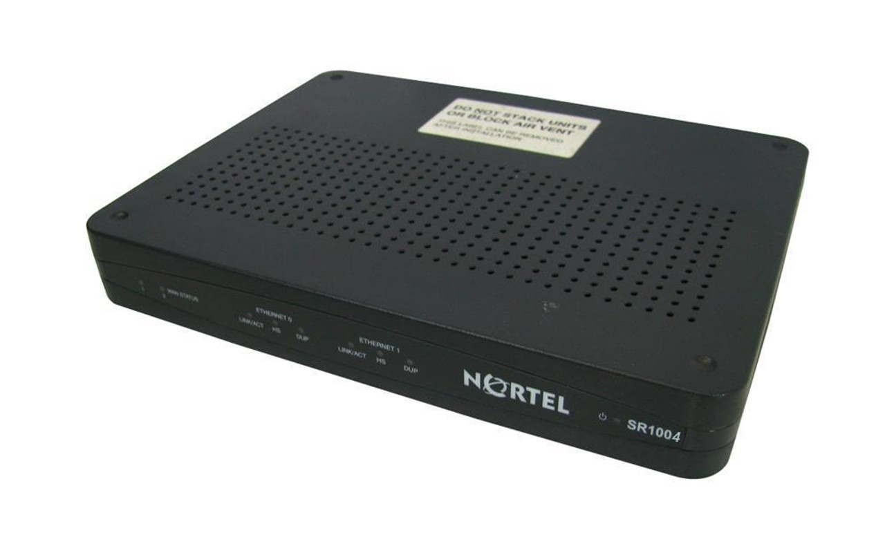 SR2101017 Nortel Secure Router 1004 3-ports Active T1 (2) 10/100 Eth. Ports 32MB Flash 256MB SDRAM Ac Power Supply Ospf Rip Vlan Bgp Firewall Multilink