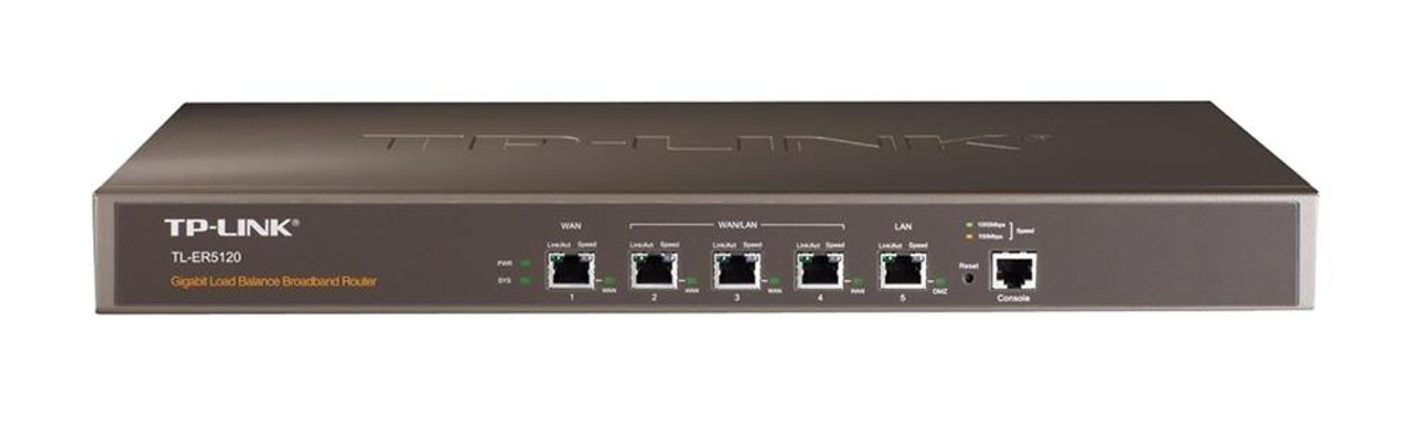 TL-ER5120 TP-Link 5-Port Gigabit Multi-WAN Load Balance Router for Small and Medium Business including 3 Configurable WAN/LAN Ports 1 Hardware DMZ Port