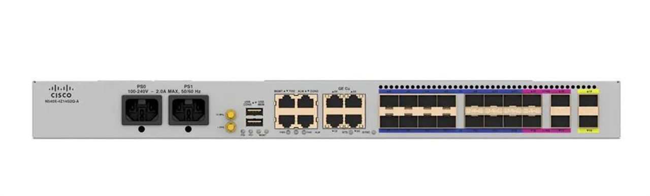 N540X-6Z18G-SYS-D Cisco Network Convergence System 540 18x1G SFP + 6x1/10G SFP+ Dual DC iTEMP Conformal Coat (Refurbished)