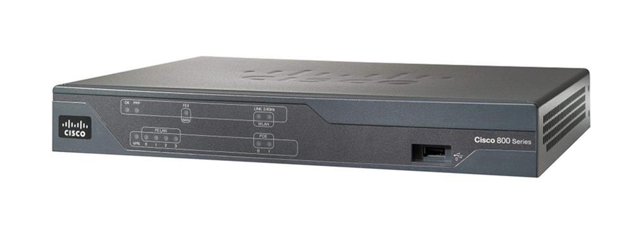 C886VA-CUBE-K9 Cisco 886VA Security Router 5 Ports Management Port SlotsFast Ethernet DSL ADSLoISDN Desktop, Wall Mountable (Refurbished)