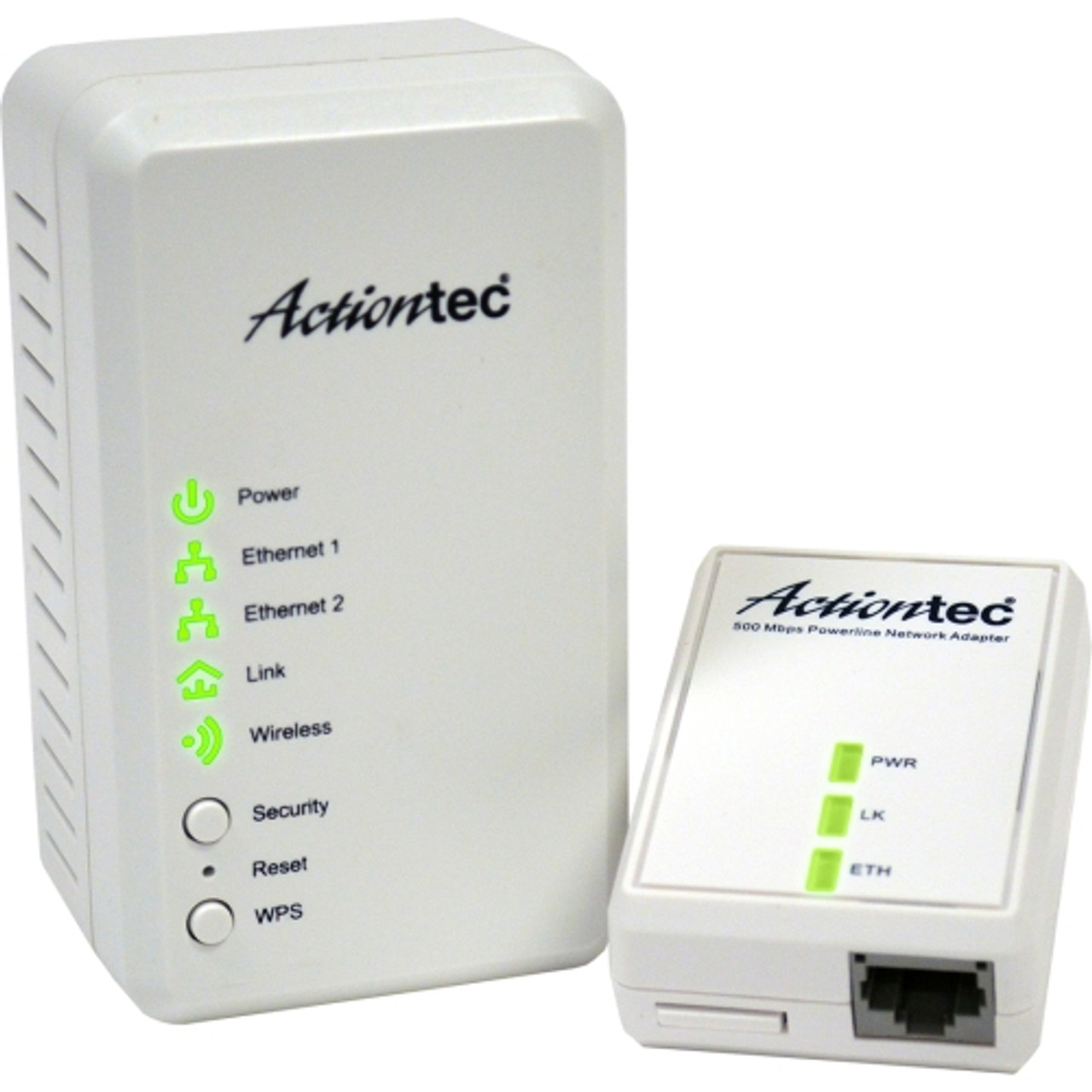 PWR51WK01 Actiontec Wireless Network Extender + Powerline Network Adapter 500 2 X Network Rj-45 (Refurbished)