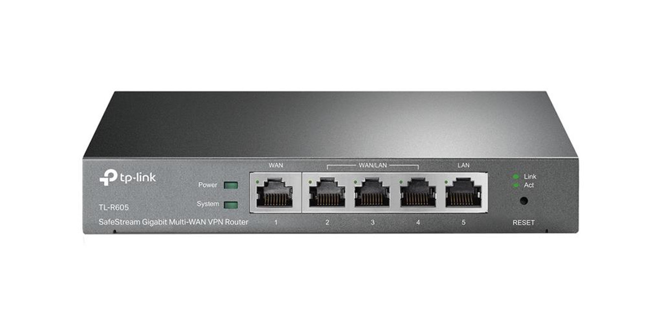 TL-R605 TP-Link SafeStream Gigabit Multi-WAN VPN Router - 5 Ports - Gigabit Ethernet Lifetime (Refurbished)