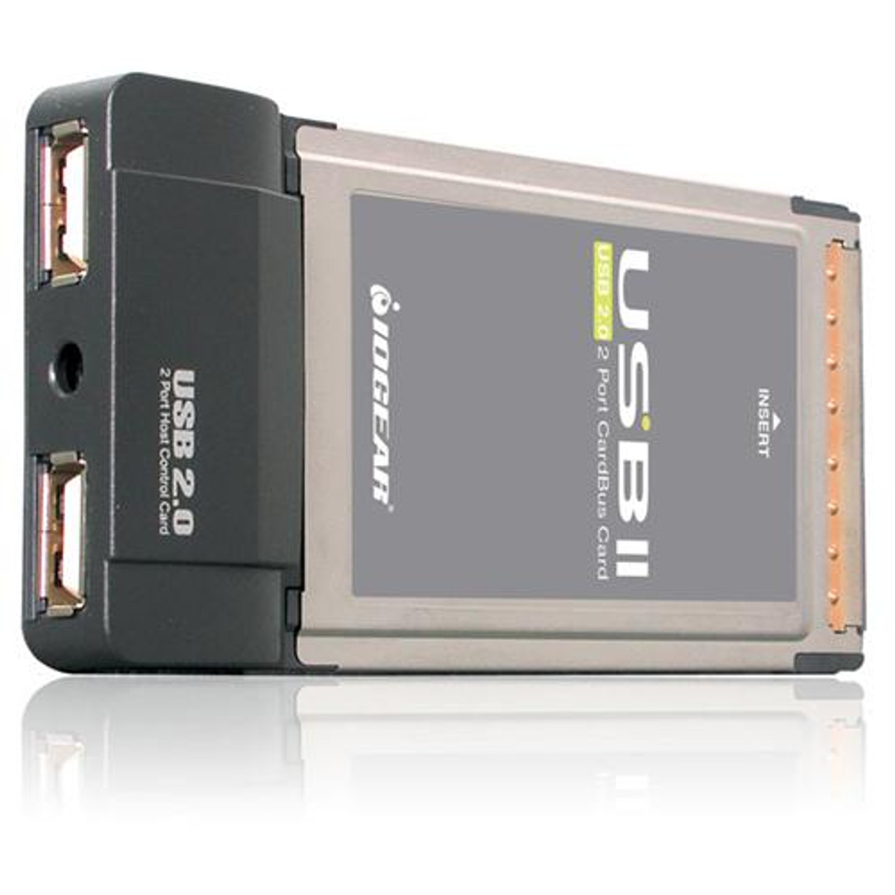 GPU202 IOGEAR GPU202 USB PCMCIA CardBus Card 2 x 4-pin Type A USB 2.0 Plug-in Module